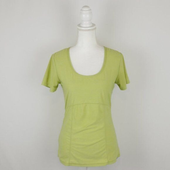 Eddie Bauer Women's Extra Small Green Scoop Neck Short Sleeve Tech Tee - Picture 1 of 6